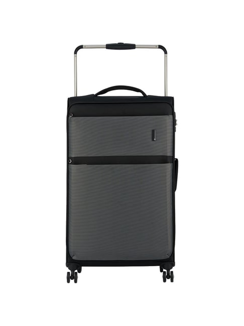 it luggage Debonair Black & Grey 8 Wheels Large Soft Cabin Trolley Bag - 46 cm-picture-33