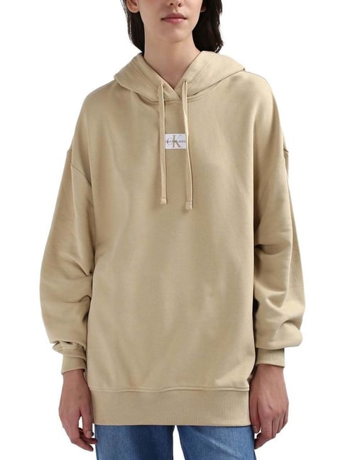 CALVIN KLEIN Pale Khaki Cotton Sweatshirt-picture-34