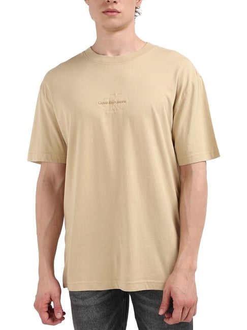 Calvin Klein Pale Khaki Relaxed Fit T-Shirt