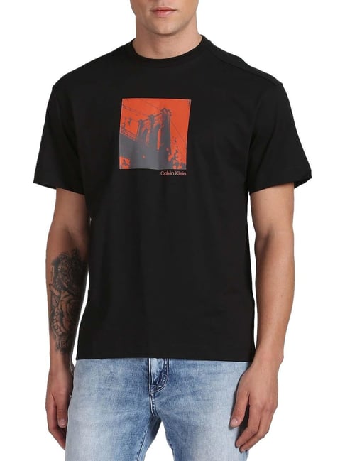 Calvin Klein Black Comfort Fit Graphic T-Shirt