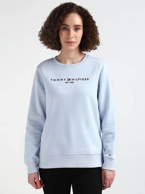 TOMMY HILFIGER Blue Logo Print Sweatshirt
