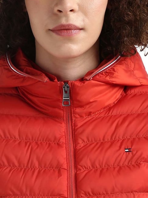 TOMMY HILFIGER Red Quilted Puffer Jacket