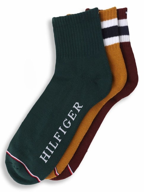 Tommy Hilfiger Burgundy Striped Socks-picture-34
