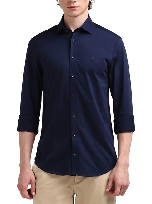 Tommy Hilfiger Navy Blue Regular Fit Shirt