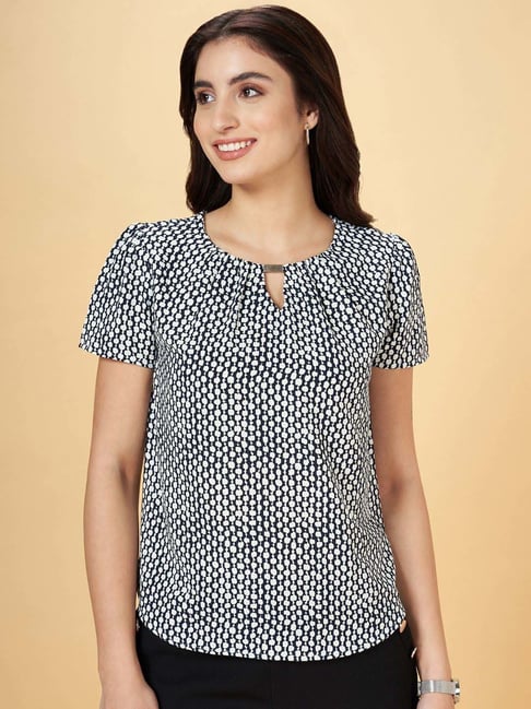 Annabelle by Pantaloons Navy Printed Top-picture-10