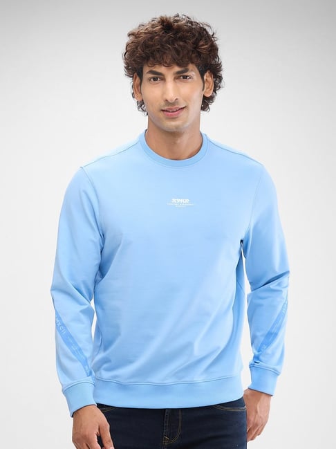 Spykar Blue Slim Fit Sweatshirt-picture-10