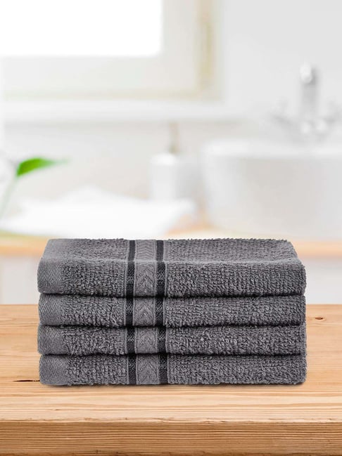 Layers Tuscany Grey 380 GSM Cotton Face Towels - Set of 4-picture-34