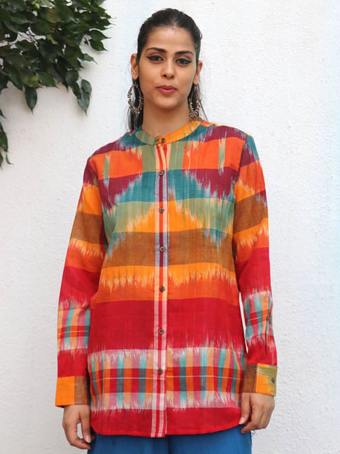 Chidiayaa Gamcha Aneeza Cotton Shirt