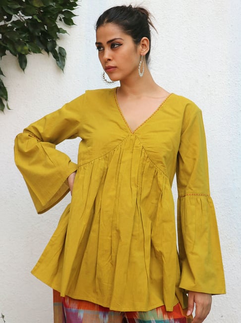 Chidiyaa Gamcha Awaani Pure Cotton Top