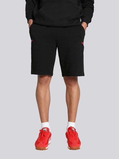 Puma Essentials Black Cotton Regular Fit Sports Shorts-picture-45
