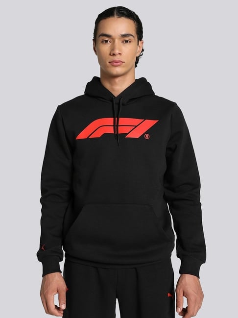 Puma Essentials Black Cotton Regular Fit Logo Printed Hooded Sweatshirt-picture-35