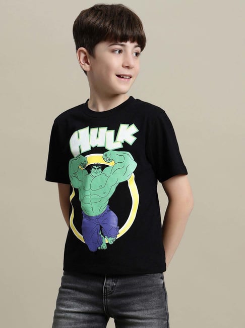 Kidsville Boys Black Cotton Printed T-Shirt-picture-41