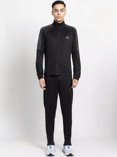adidas TrackPT IN1004 Mサイズ Buy Adidas Black Regular Fit Tracksuit for Mens Online @ Tata CLiQ