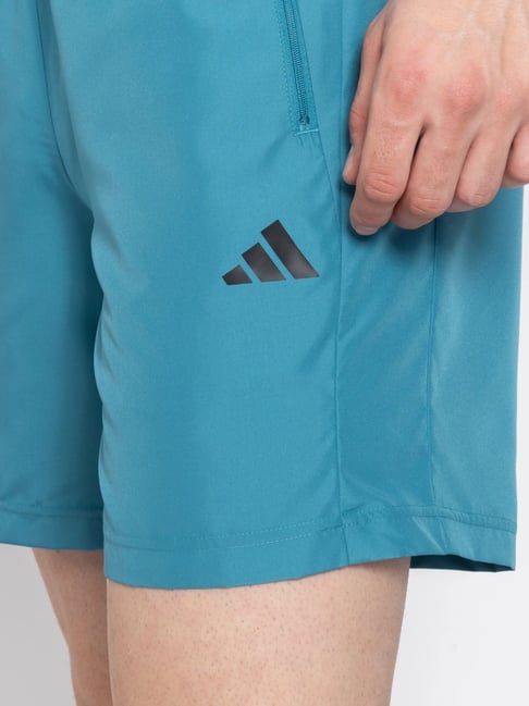 Buy Adidas Turquoise Regular Fit Sports Shorts for Mens Online