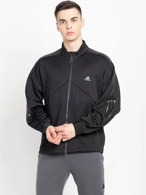 Adidas Black Regular Fit Sports Jacket