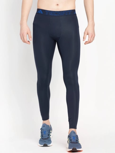 Buy Adidas Blue Fitted Sports Tights for Mens Online Tata CLiQ