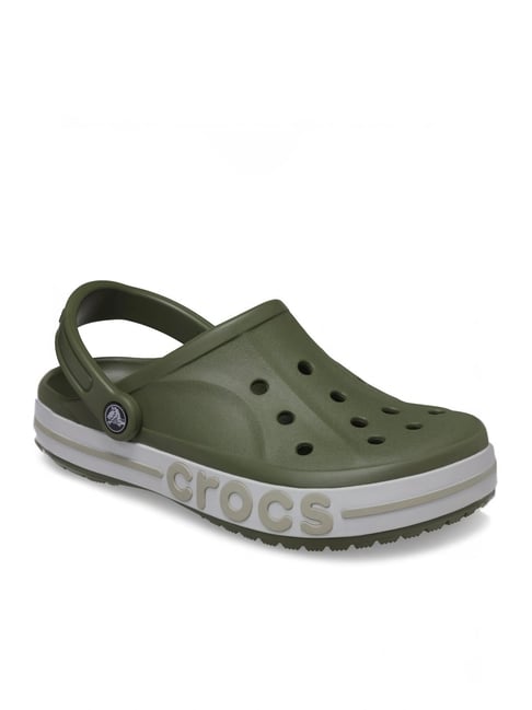 Crocs Men's Bayaband Army Green Back Strap Clogs