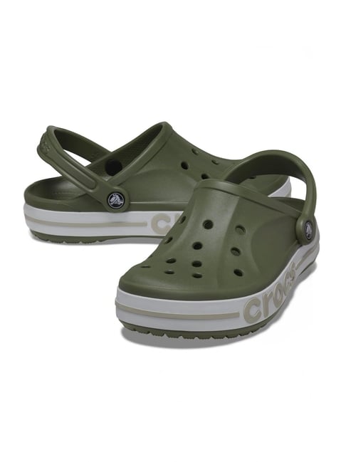Crocs Men's Bayaband Army Green Back Strap Clogs