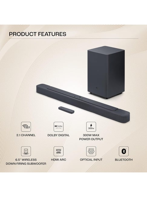 JBL Bar Deep Bass MK2, 300W Soundbar with inch Down-Firing