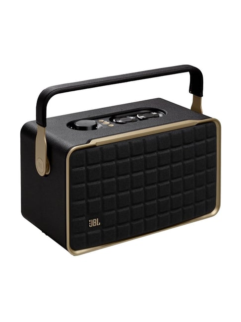 JBL Authentics 300, Portable Smart Home Wifi Speaker with Upto 8Hrs Playtime & Retro Design (Black)