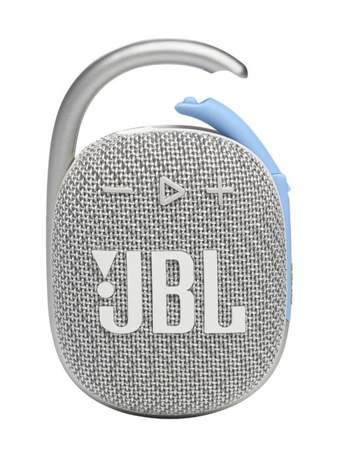 JBL Clip Eco, 10W Wireless Portable Bluetooth Speaker with Pro Sound Dust  Waterproof (White)