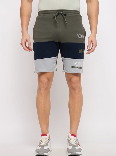 Duke Olive Regular Fit Shorts-picture-32