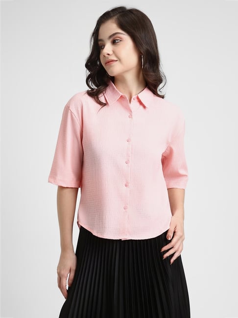 Forever 21 Pink Regular Fit Shirt