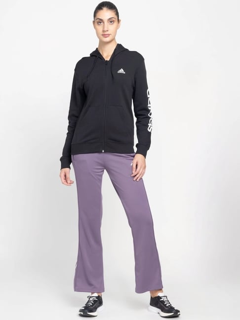 Buy ADIDAS Black Cotton Printed Sports Sweatshirt for Women Online