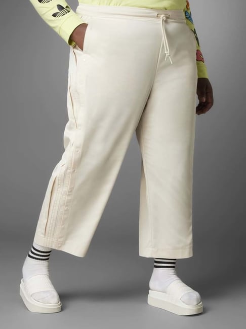 Adidas Originals White Plain Sports Track Pants-picture-17