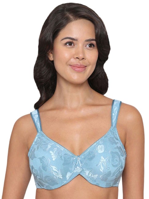 Wacoal Surf Blue Self Pattern Everyday Bra-picture-28