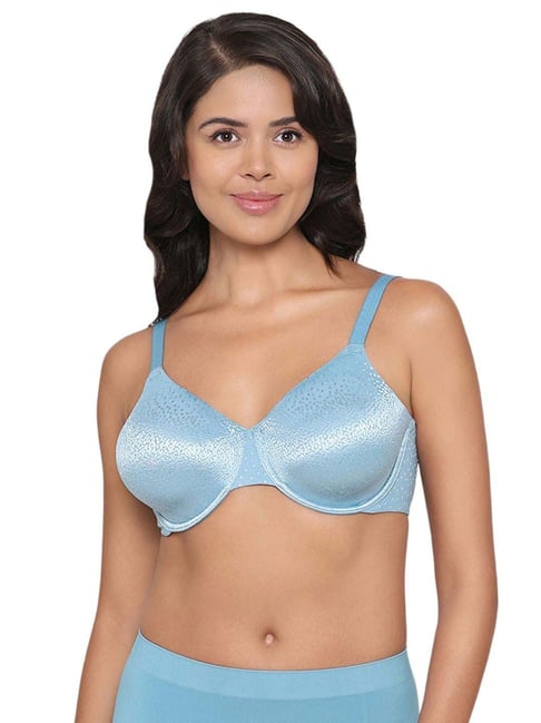 Wacoal Turquoise Self Pattern Everyday Bra-picture-41