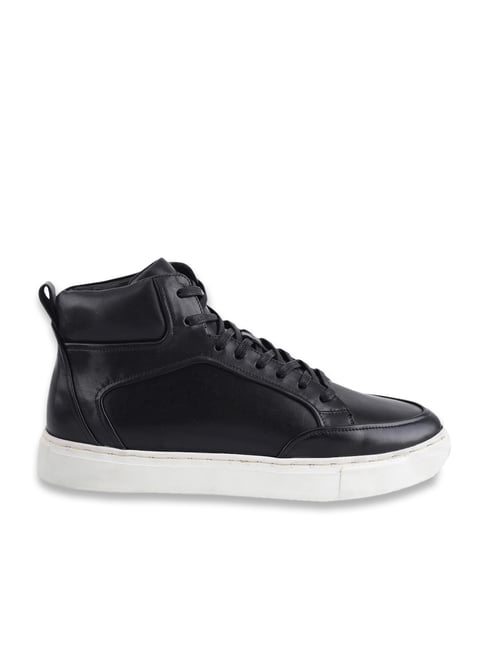 Ezok Men's Black Ankle High Sneakers-picture-40