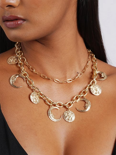 Buy Joker Witch Elenora Gold Necklace for Women Online At Best