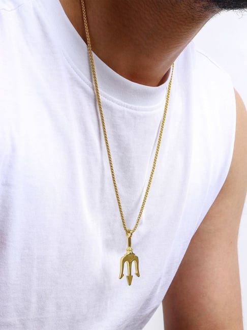 Joker Witch Poseidon Gold Pendant Pendant Necklace for Men - Main Image