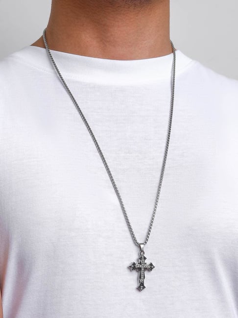 Buy Anastasios Diamond Cross Necklace Online At Best Price Tata CLiQ