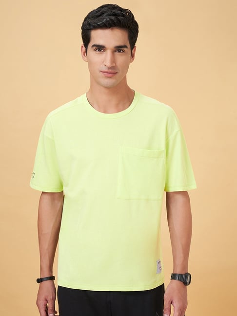 Street 808 By Pantaloons Lime Cream Cotton Loose Fit Printed T-Shirt-picture-19