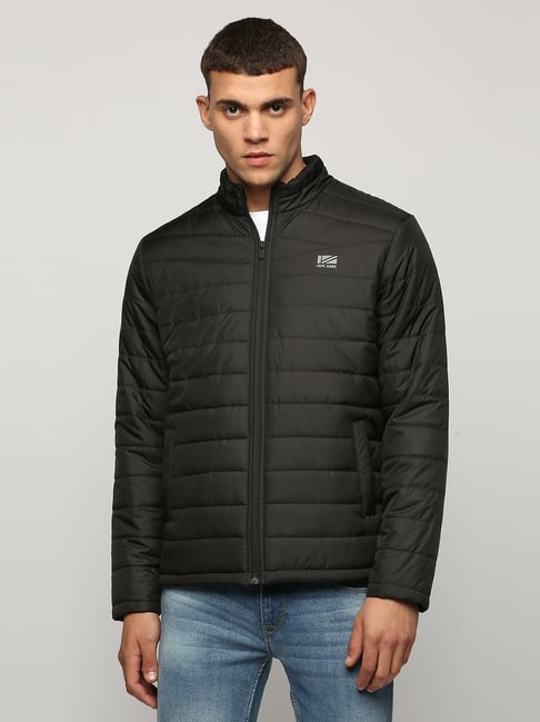 Buy Pepe Jeans Black Regular Fit High Neck Puffer Jacket for Men's