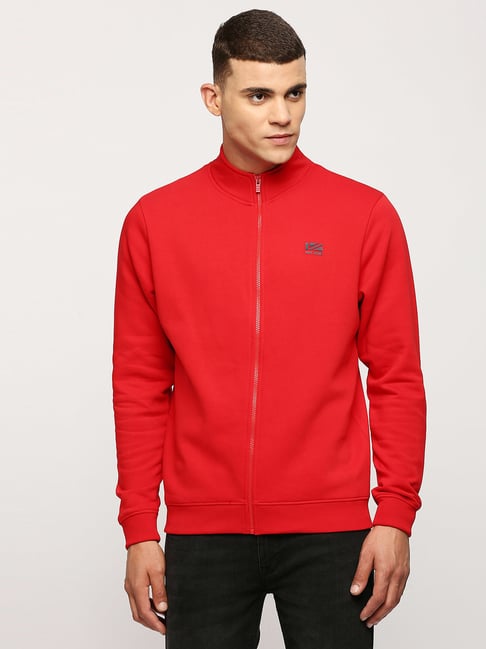 Pepe Jeans Red Regular Fit Cotton Sweatshirt