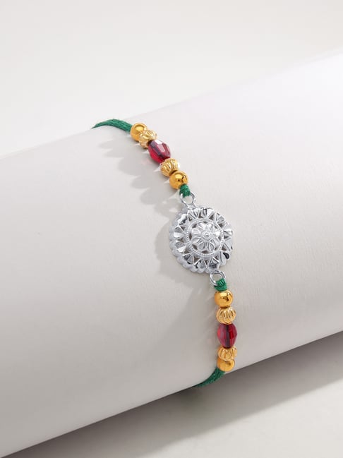 png jewellers P.N.Gadgil Jewellers 925 Sterling Silver Petal Wheel Thread Rakhi-picture-22