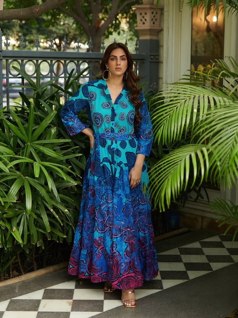 mame　SilkCotton I‐Line Dress Shop Western Dresses Online | TATA CLiQ FASHION