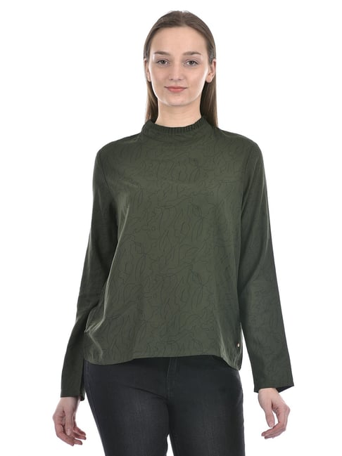 NUMERO UNO Olive Printed Top-picture-25