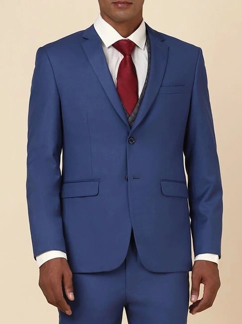 Buy Allen Solly Navy Slim Fit Three Piece Suit for Mens Online