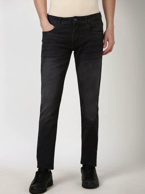 Buy Peter England Casuals Black Cotton Skinny Jeans for Mens