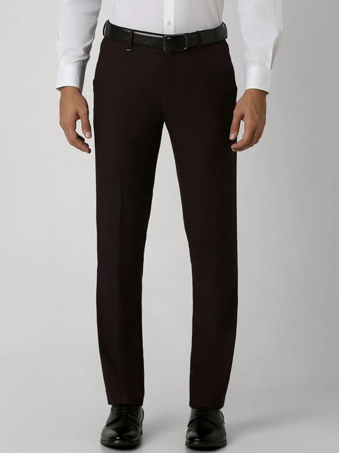 Van Heusen Brown Slim Fit Trousers-picture-28