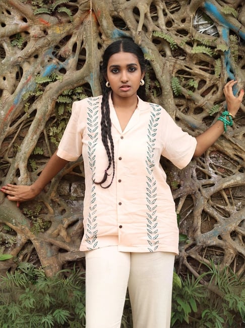 quirkybae Quirky Bae Pink Cotton Printed Shirt-picture-10