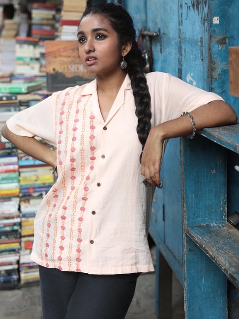 quirkybae Quirky Bae Pink Cotton Printed Shirt-picture-47