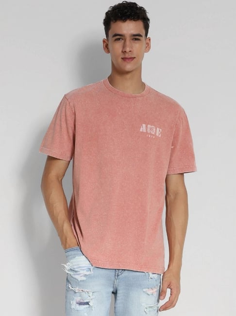 american eagle outfitters American Eagle Peach Cotton Regular Fit T-Shirt-picture-20