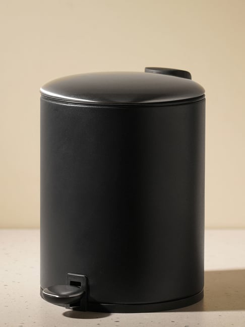 Pure Home and Living Black Stainless Steel Bins