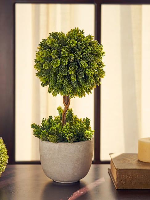 Pure Home and Living Green Plastic Potted Plants-picture-27