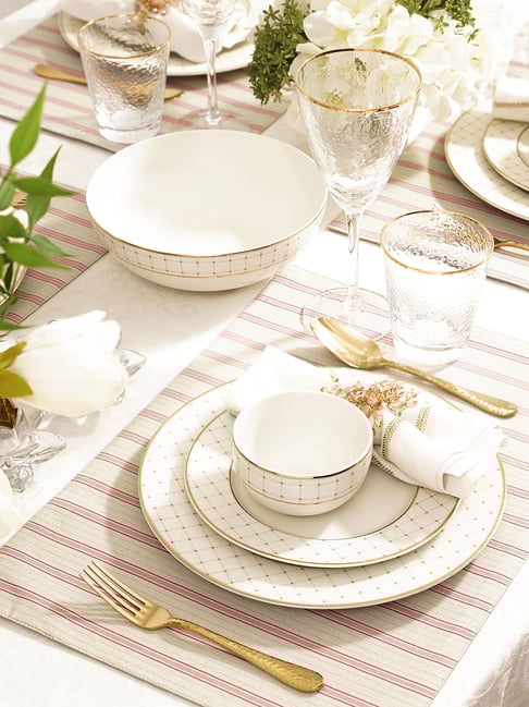 Pure Home and Living White Ceramic Dinner Sets